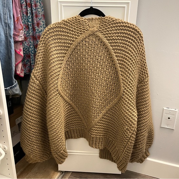 ❌SOLD❌ Böhme | Maren Cable-Knit Cardigan (Taupe) - Picture 6 of 6